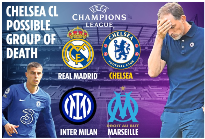 Chelsea có thể sẽ rơi vào bảng đấu tử thần ở mùa giải Champions League 2022/23