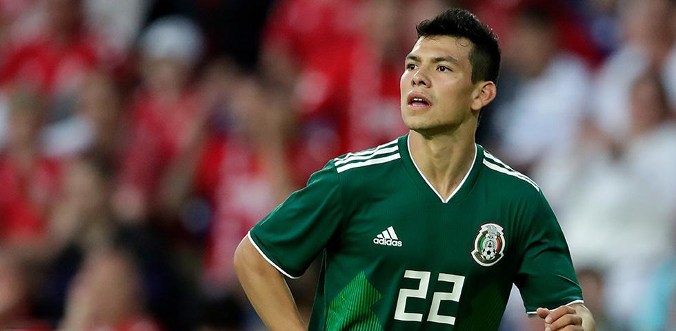World Cup Hirving Lozano trong màu áo đội tuyển quốc gia Mexico