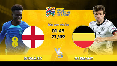 Link xem trực tiếp England vs Germany 01h45 ngày 27/9/2022