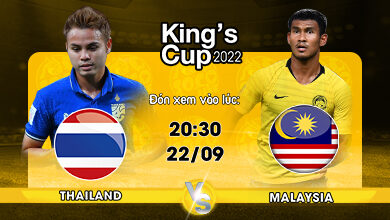 Lịch thi đấu Thailand vs Malaysia 20h30 ngày 22/09/2022