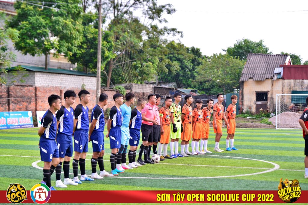 Lượt thi đấu giữa Cái Bang FC -Vs- Stars FC tại vòng 2 giải bóng đá Sơn Tây Open Socolive Cup