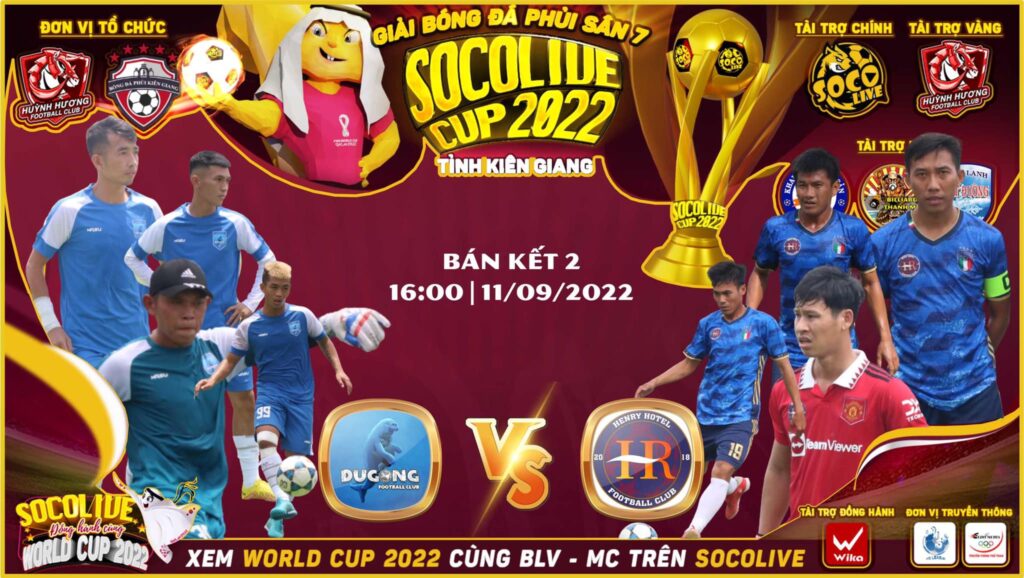 Bán kết 2 Giải Bóng Đá Phủi Tỉnh Kiên Giang 2022 Dugong FC Vs Henry Hotel FC