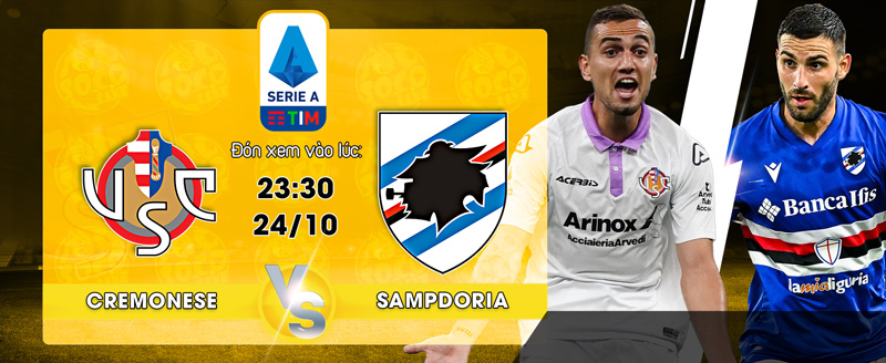 Link Xem Trực Tiếp Cremonese vs Sampdoria 23h30 ngày 24/10 - socolive 