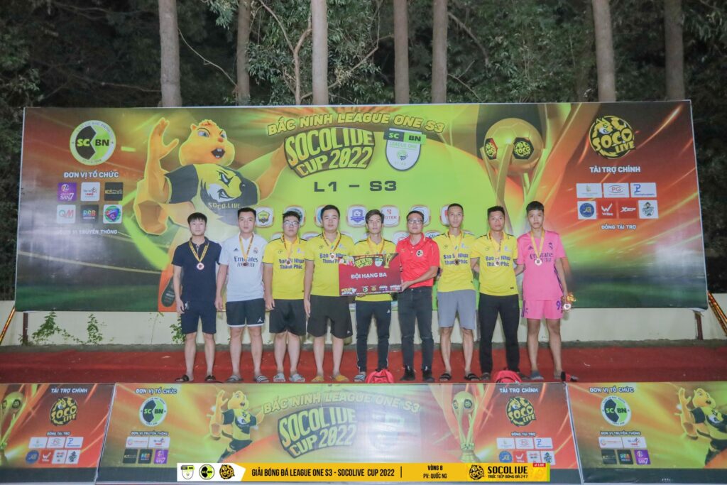 Thanh Phúc FC đạt Hạng 3 Giải Bóng Đá Bắc Ninh League One S3 Socolive Cup 2022