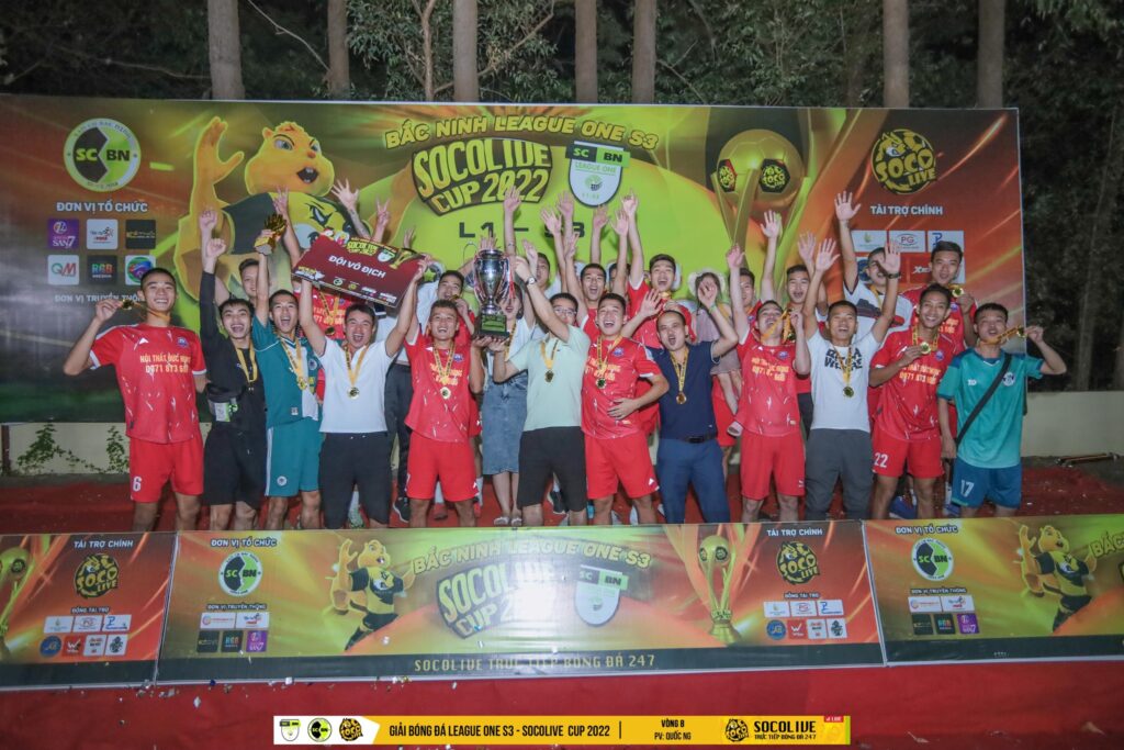 Hoàng Linh Hotel FC chính thức trở thành nhà vô địch Giải Bóng Đá Bắc Ninh League One S3 Socolive Cup 2022