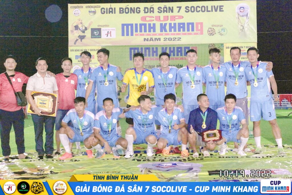 Quán quân Giải Bóng Đá Bình Thuận Sân 7 Socolive Cup Minh Khang 2022 Khu vực 2 - Casino FC