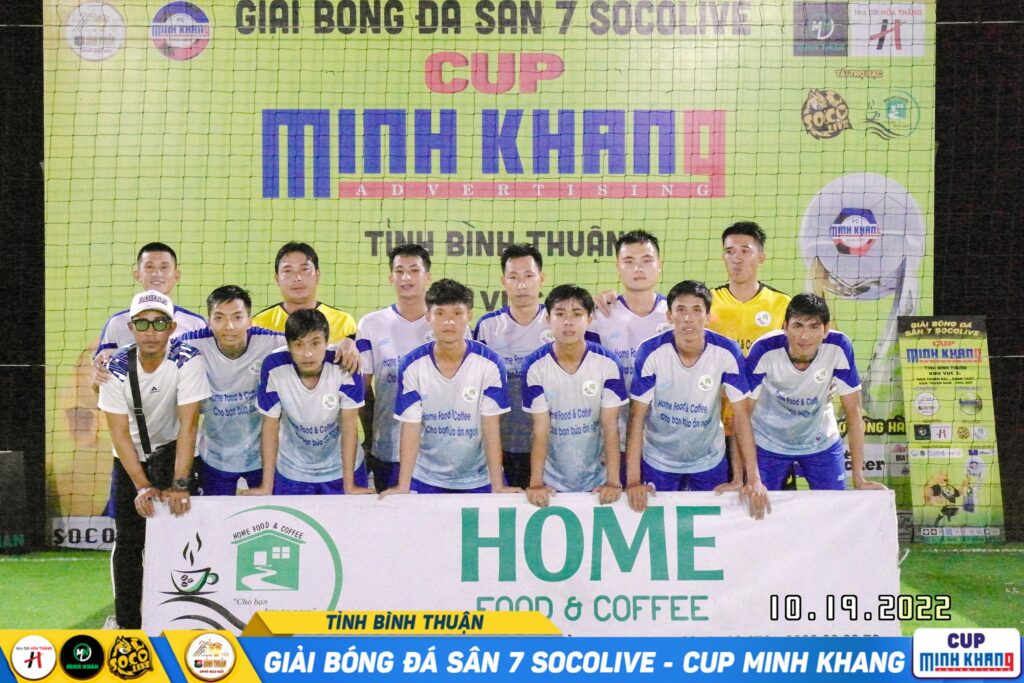 Đội hình thi đấu Cafe Home FC tại Giải Bóng Đá Bình Thuận Socolive Cup Minh Khang 2022