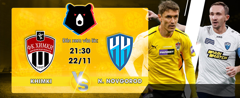 Link Xem Trực Tiếp FK Khimki vs FK Nizhny Novgorod 21h30 ngày 22/11 - socolive 