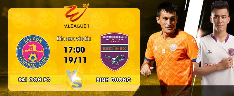 Link Xem Trực Tiếp Sài Gòn FC vs Becamex Bình Dương 17h00 ngày 19/11 - socolive 