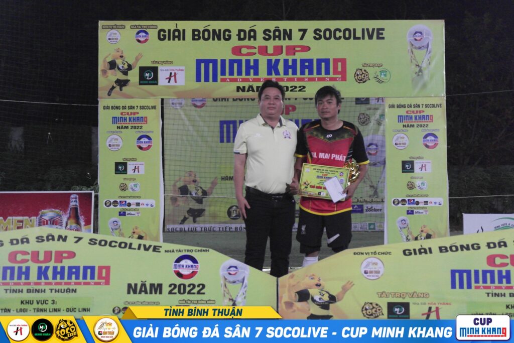 Thủ môn xuất sắc nhất Khu vực 3 Giải Bóng đá Sân 7 Socolive Cup Minh Khang Bình Thuận
