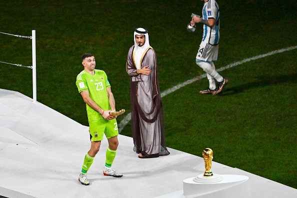 Thủ môn Argentina ăn mừng chiến thắng tại chung kết World Cup 2022