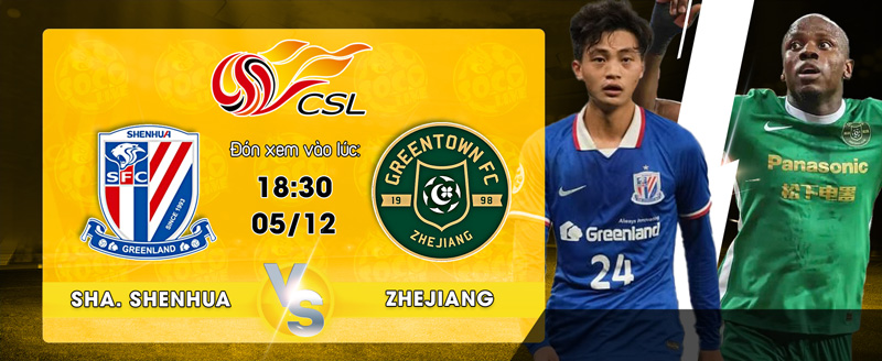 Link Xem Trực Tiếp Shanghai Shenhua vs Zhejiang Professional FC 18h30 ngày 05/12 - socolive 