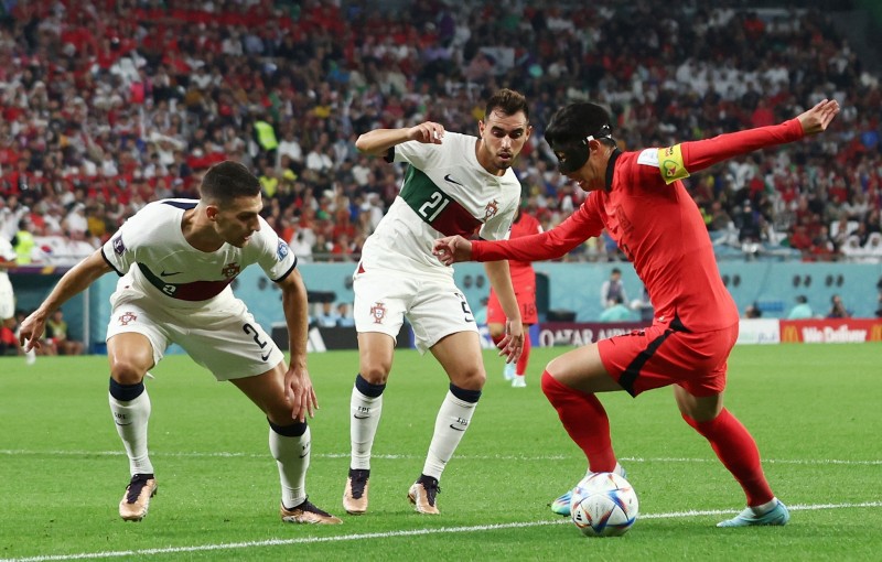 Hiệp 1 trận đấu giữa Hàn Quốc vs Bồ Đào Nha kết thúc với tỷ số 1 - 1
