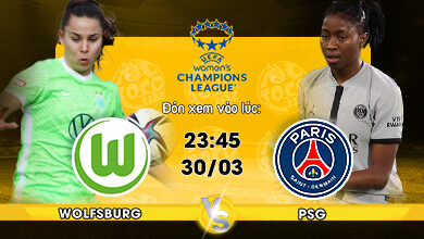 Link xem trực tiếp Nữ Wolfsburg vs Nữ PSG 23h45 ngày 30/03