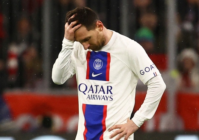 Messi buồn bã vì thất bại trước Bayern