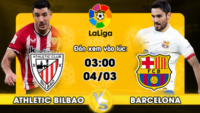 Link xem trực tiếp Athletic Bilbao vs Barcelona