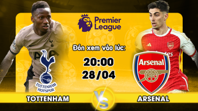 Link xem trực tiếp Tottenham Hotspur vs Arsenal